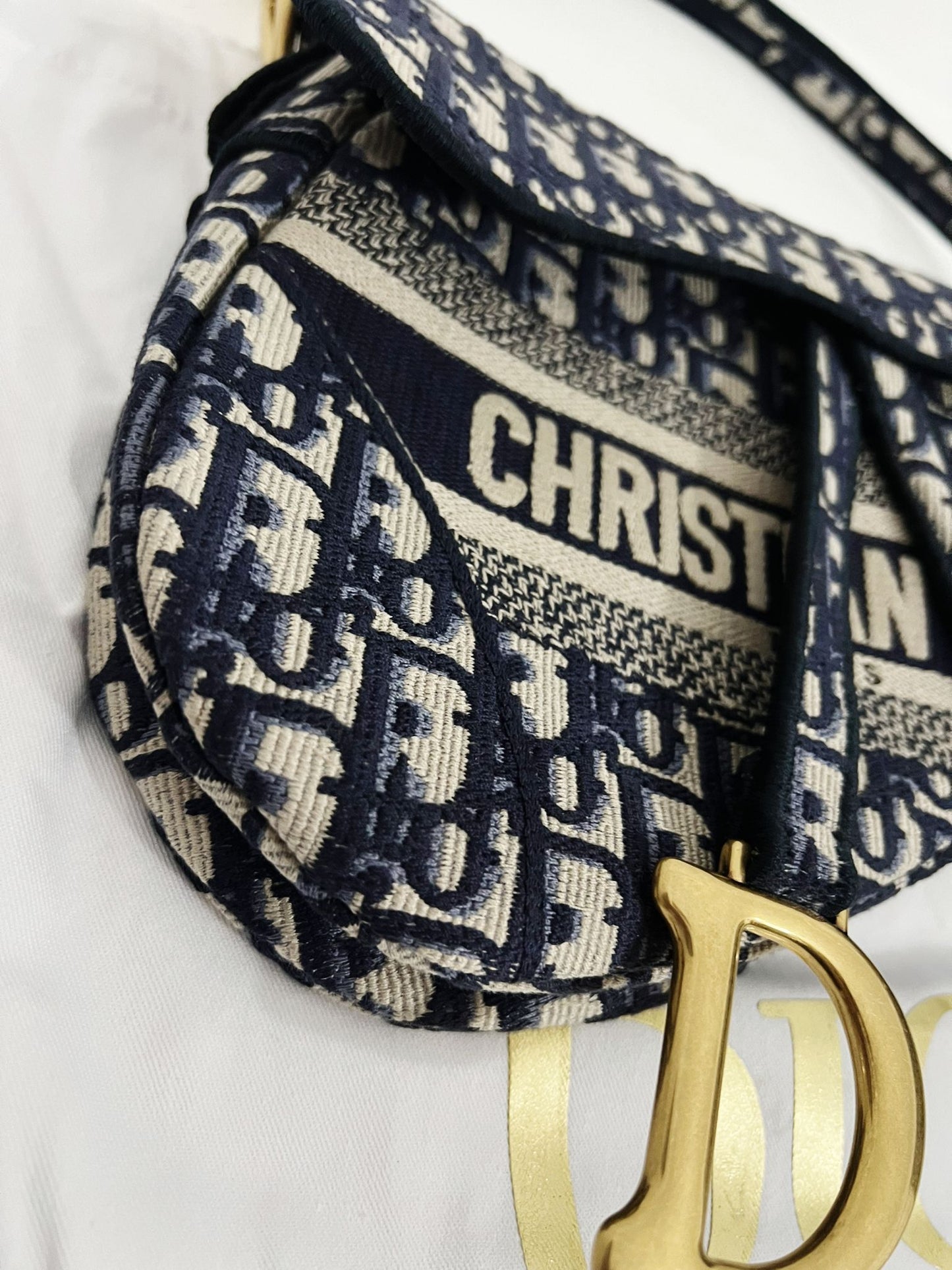 Dior saddle blue Oblique