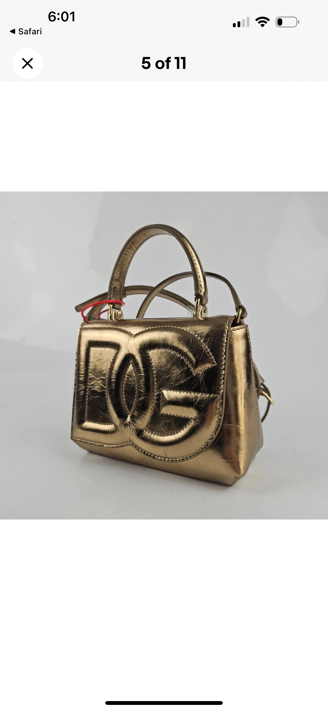 DG gold bag with handle
