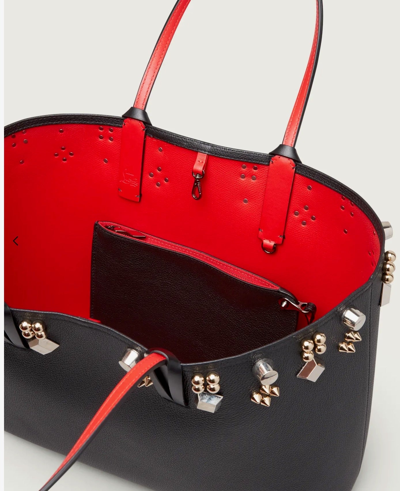 Cabata Empire Spike Studded Leather Tote Bag