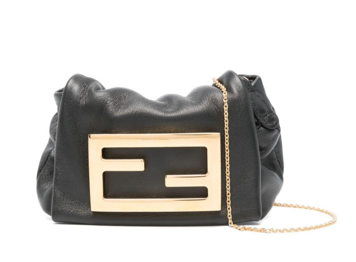 Fendi feel slides 38 & Mama baguette nano bag black
