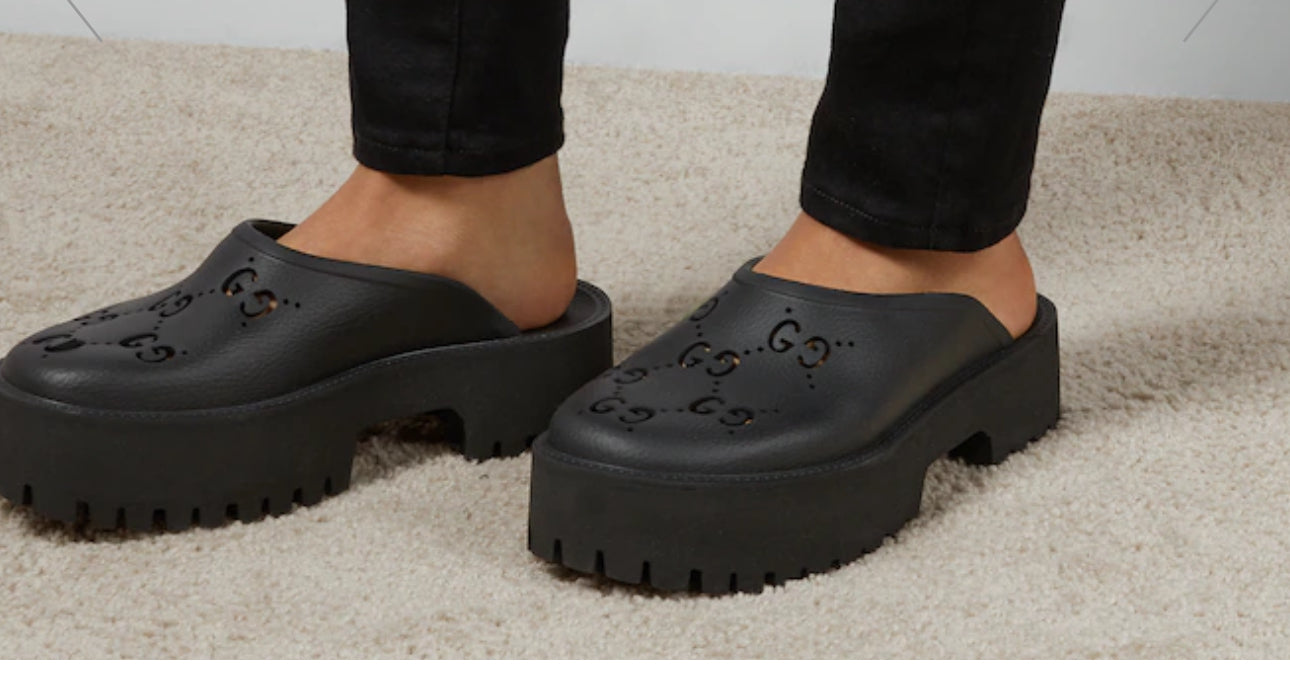 Gucci rubber mules