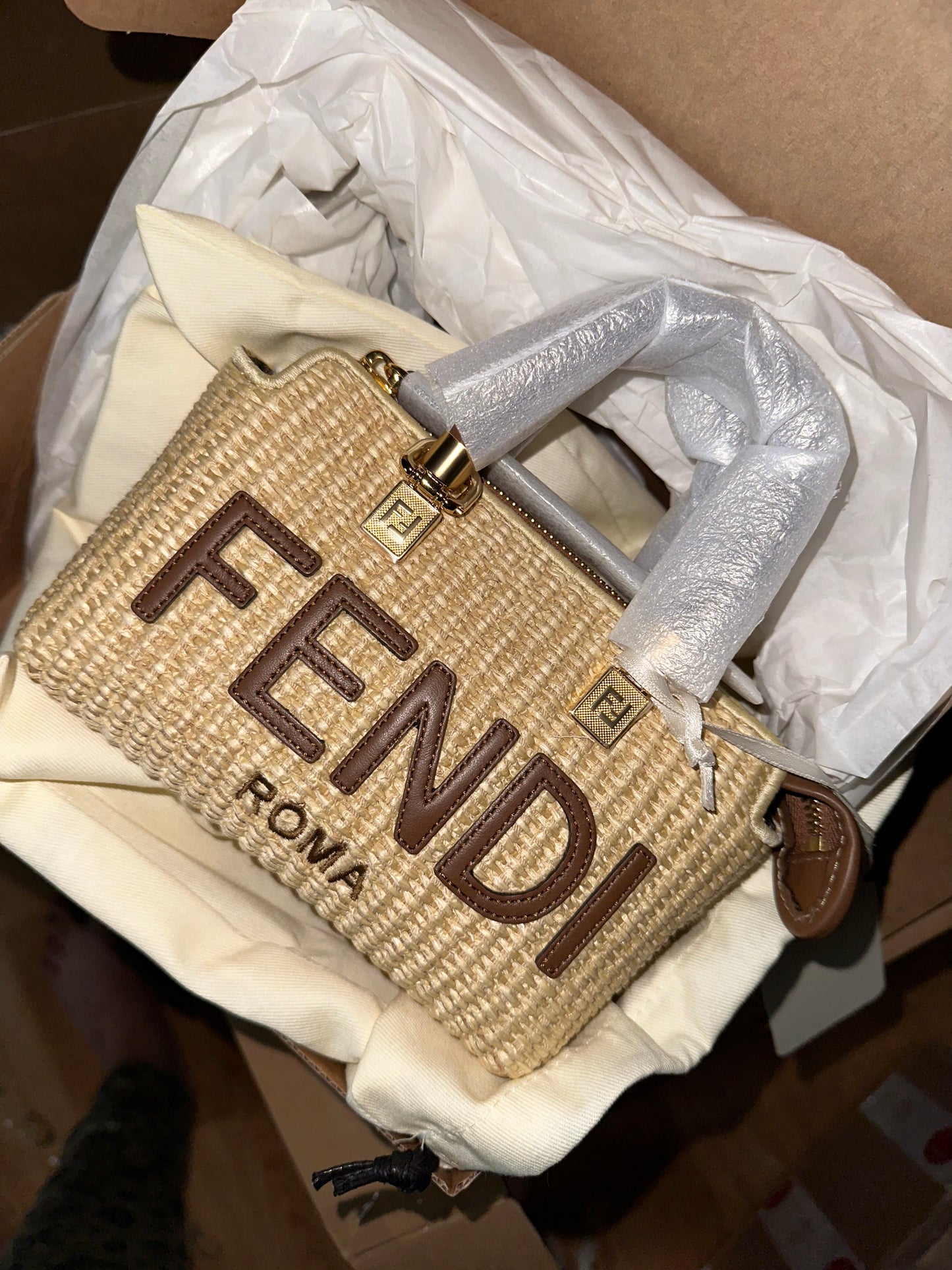 Fendi Raffia mini by the way left balance- Julia