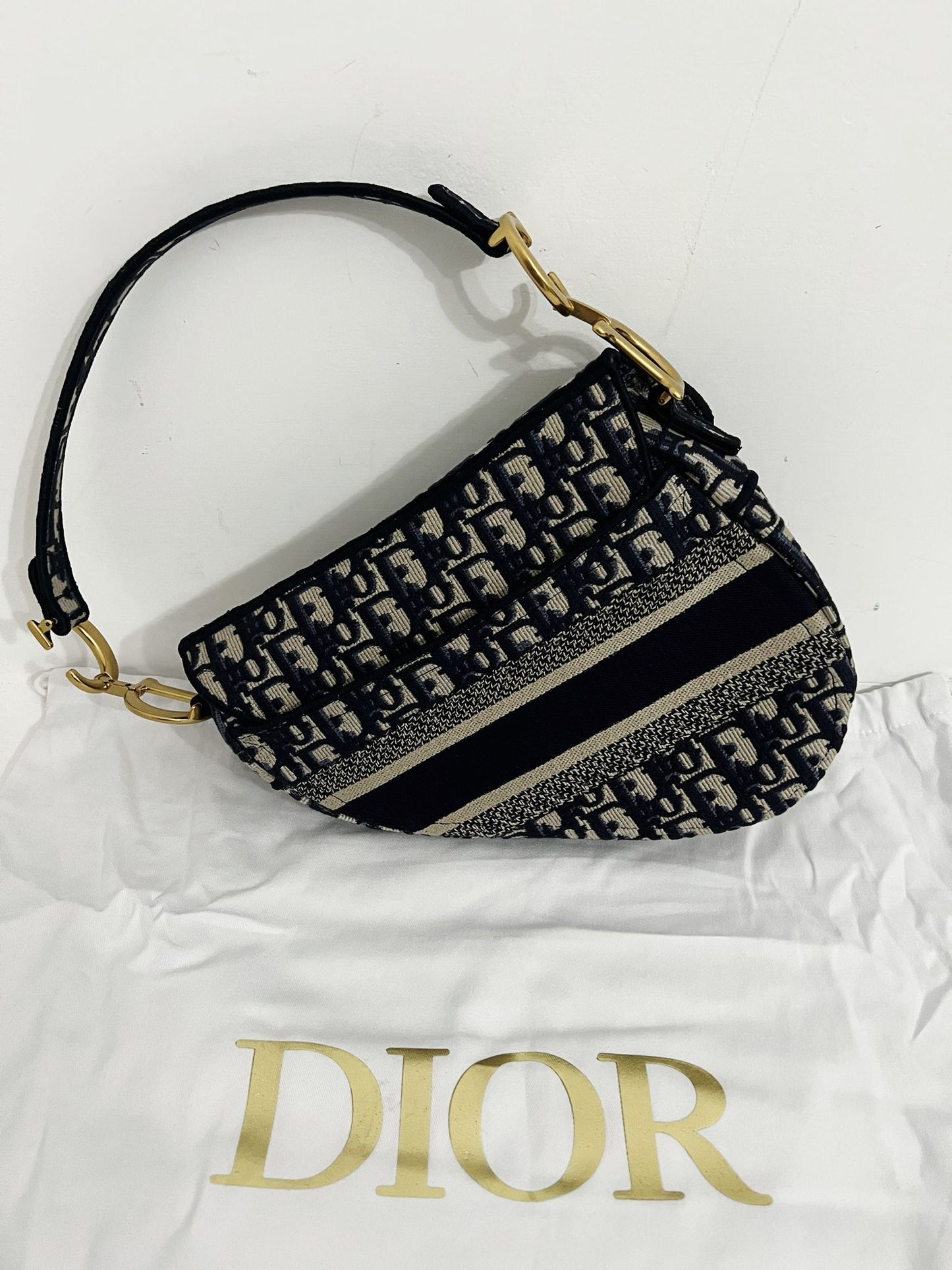 Dior saddle blue Oblique