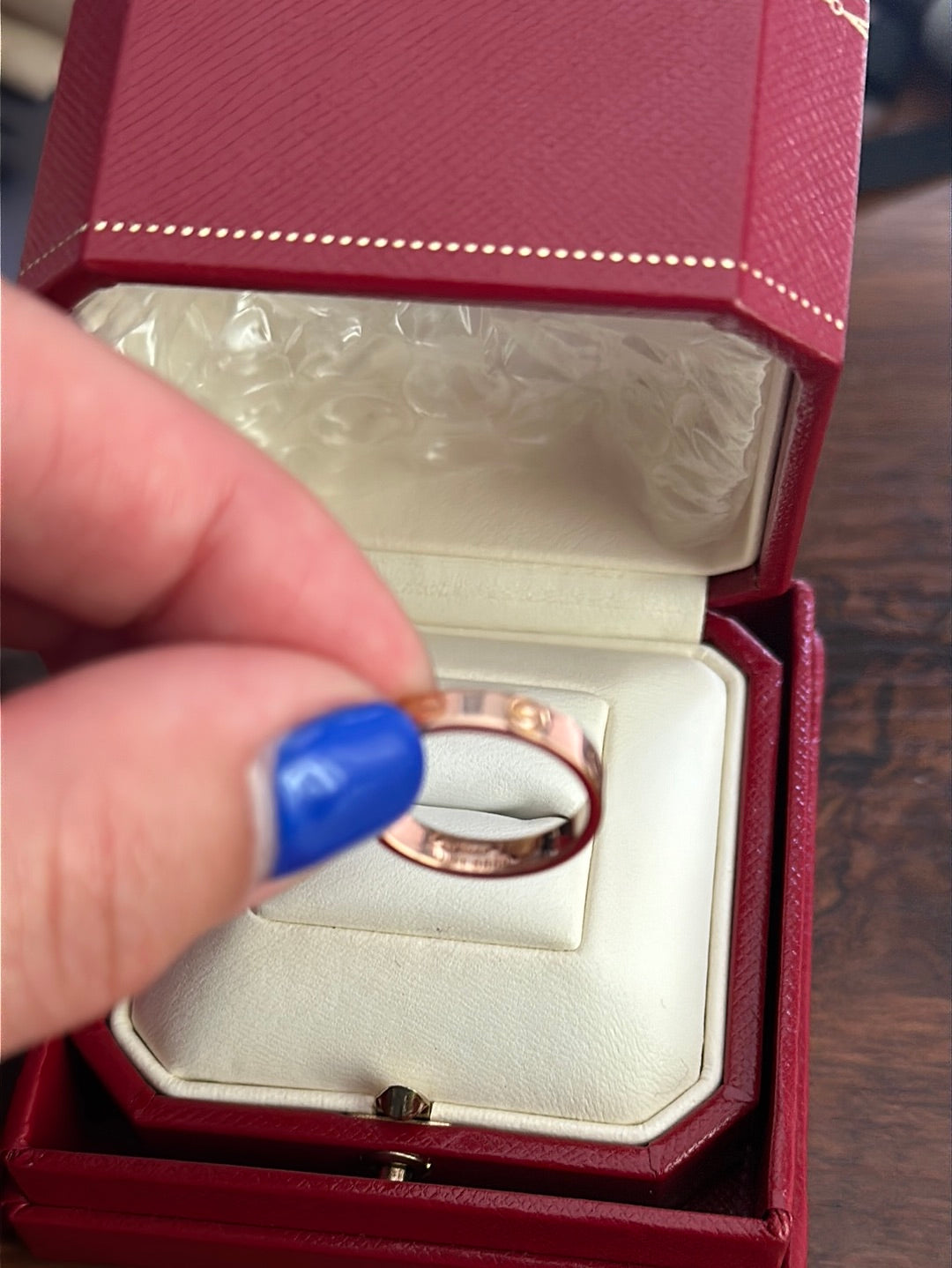 Cartier love ring rose gold 53