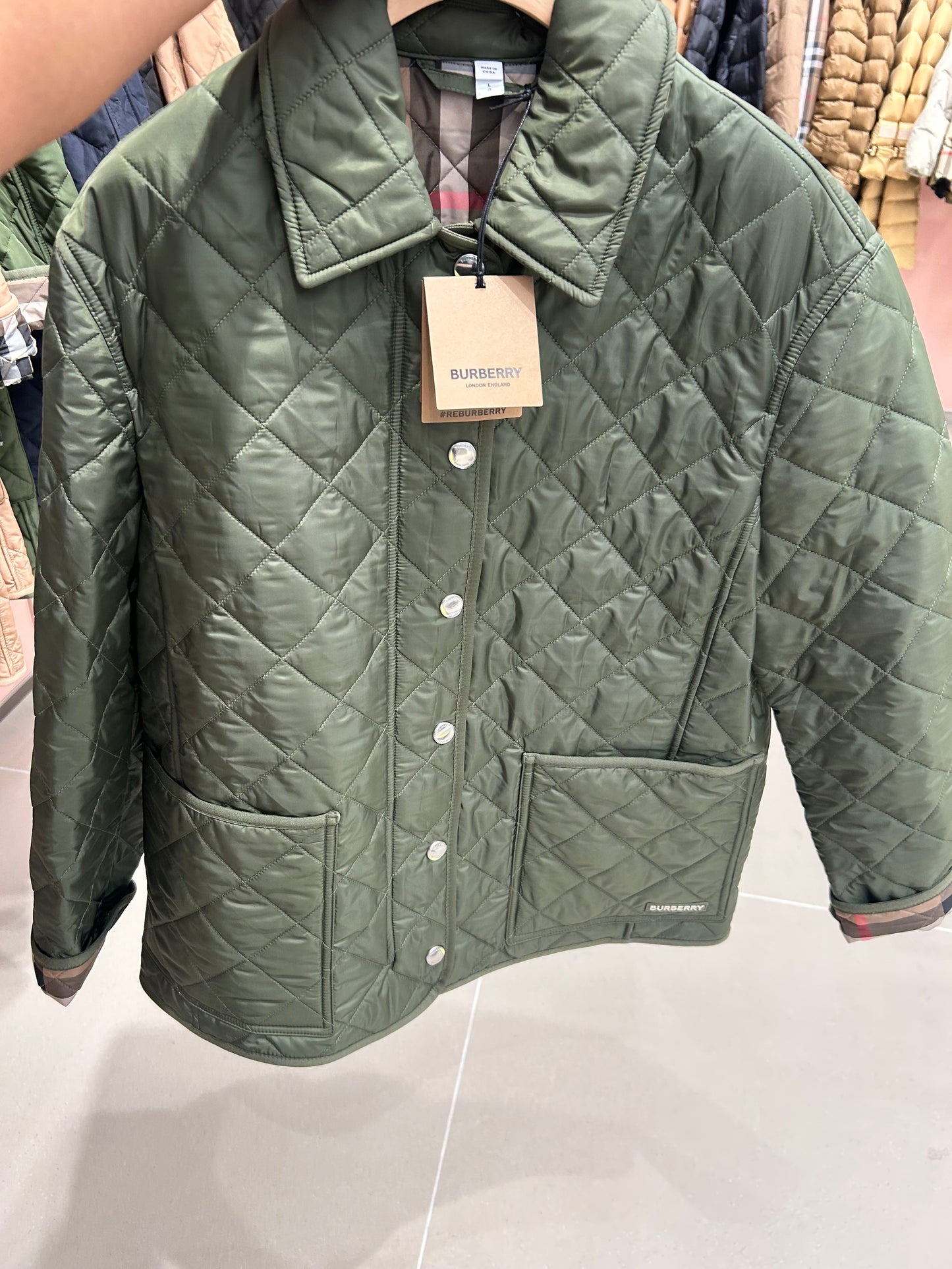 Burberry jacket medium green