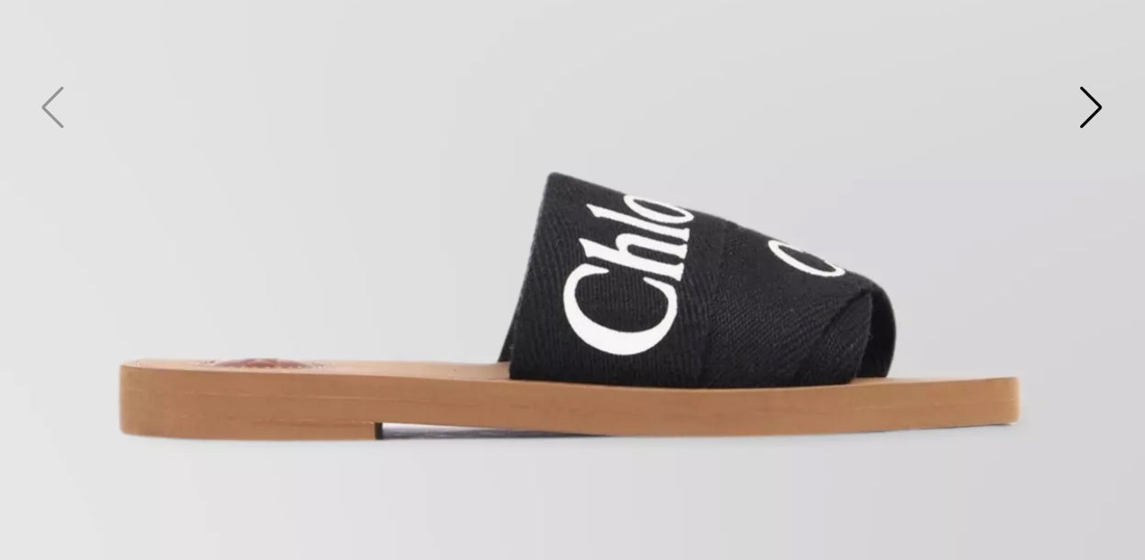 Chloe woody slides pink & black 39