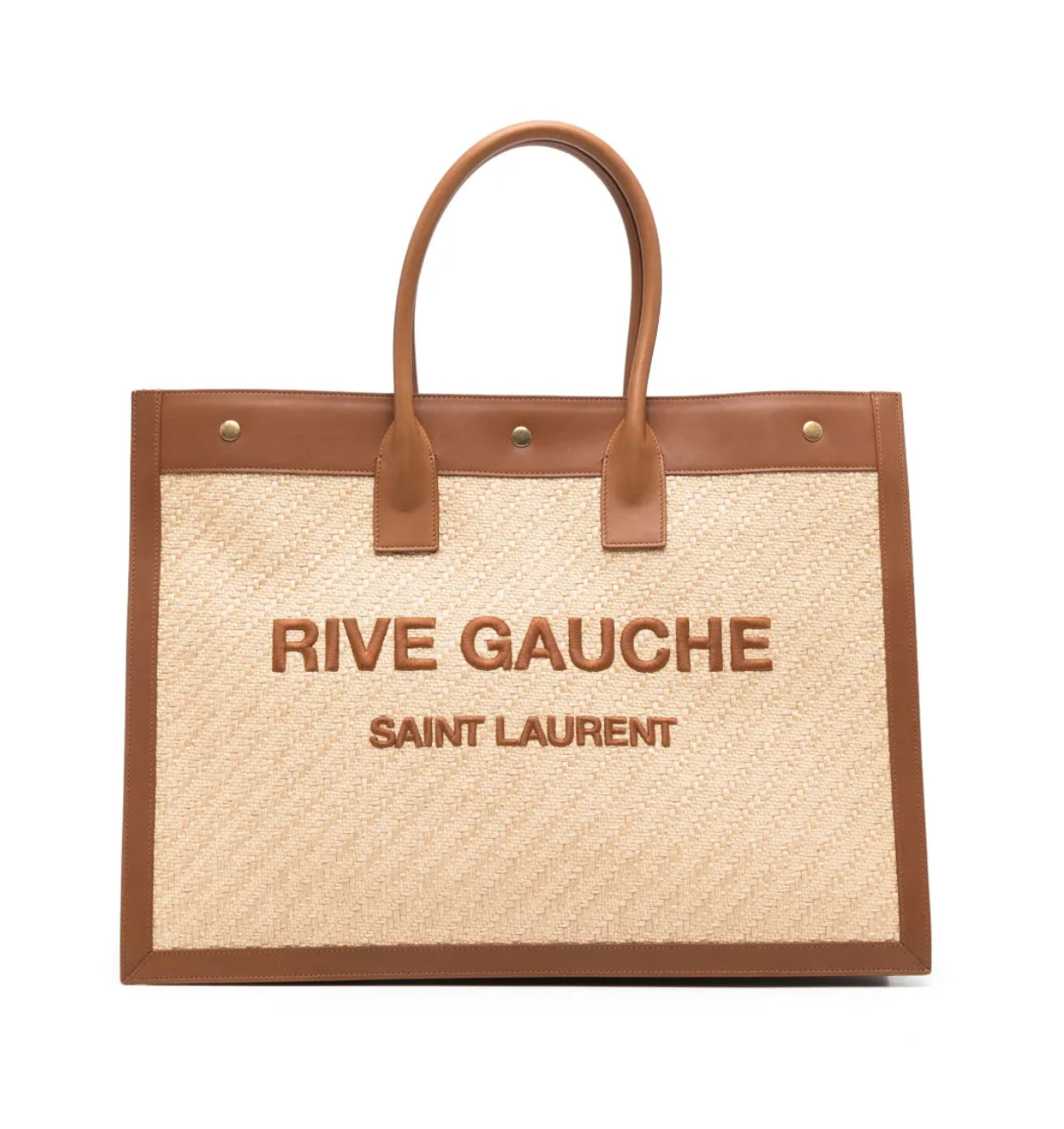Ysl Rive Gauche tote raffia