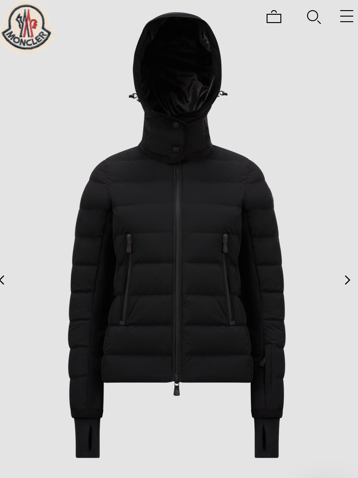 Moncler Grenoble lamoura size 2 black