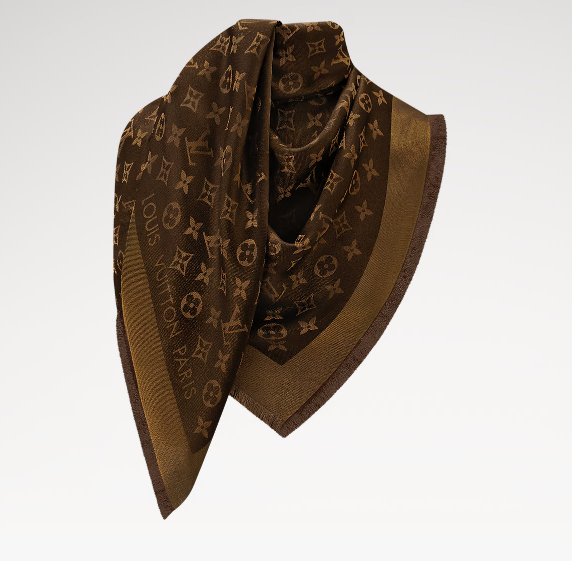 Lv shine brown scarf