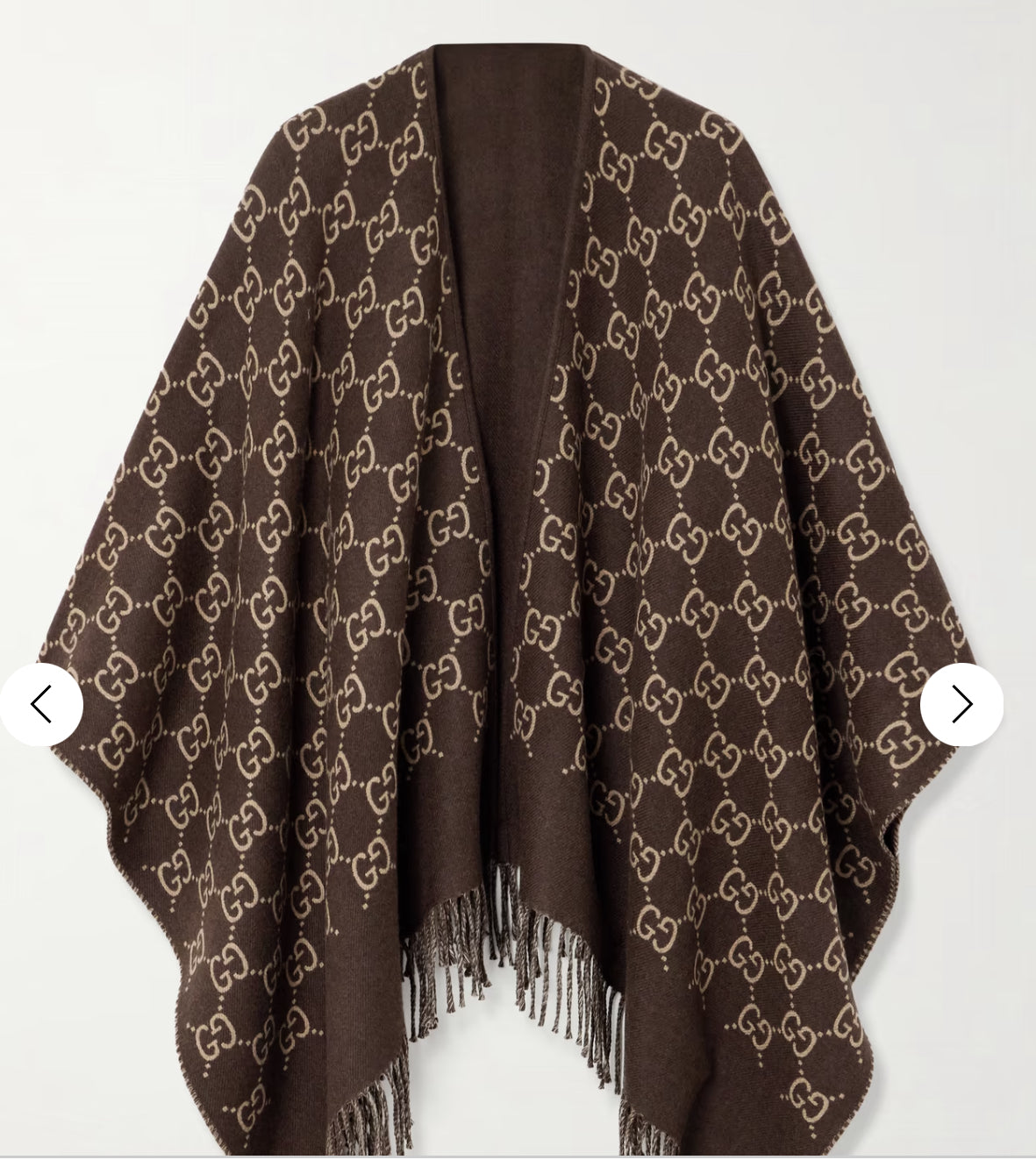Gucci gg poncho brown