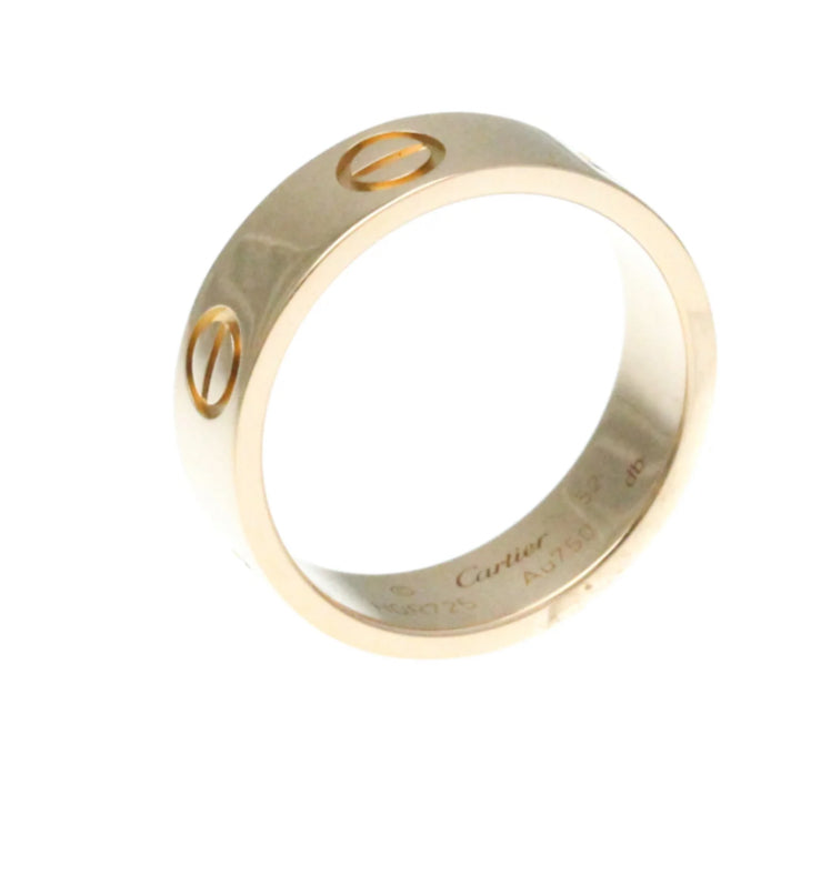 Cartier live ring thick band 52 rose gold