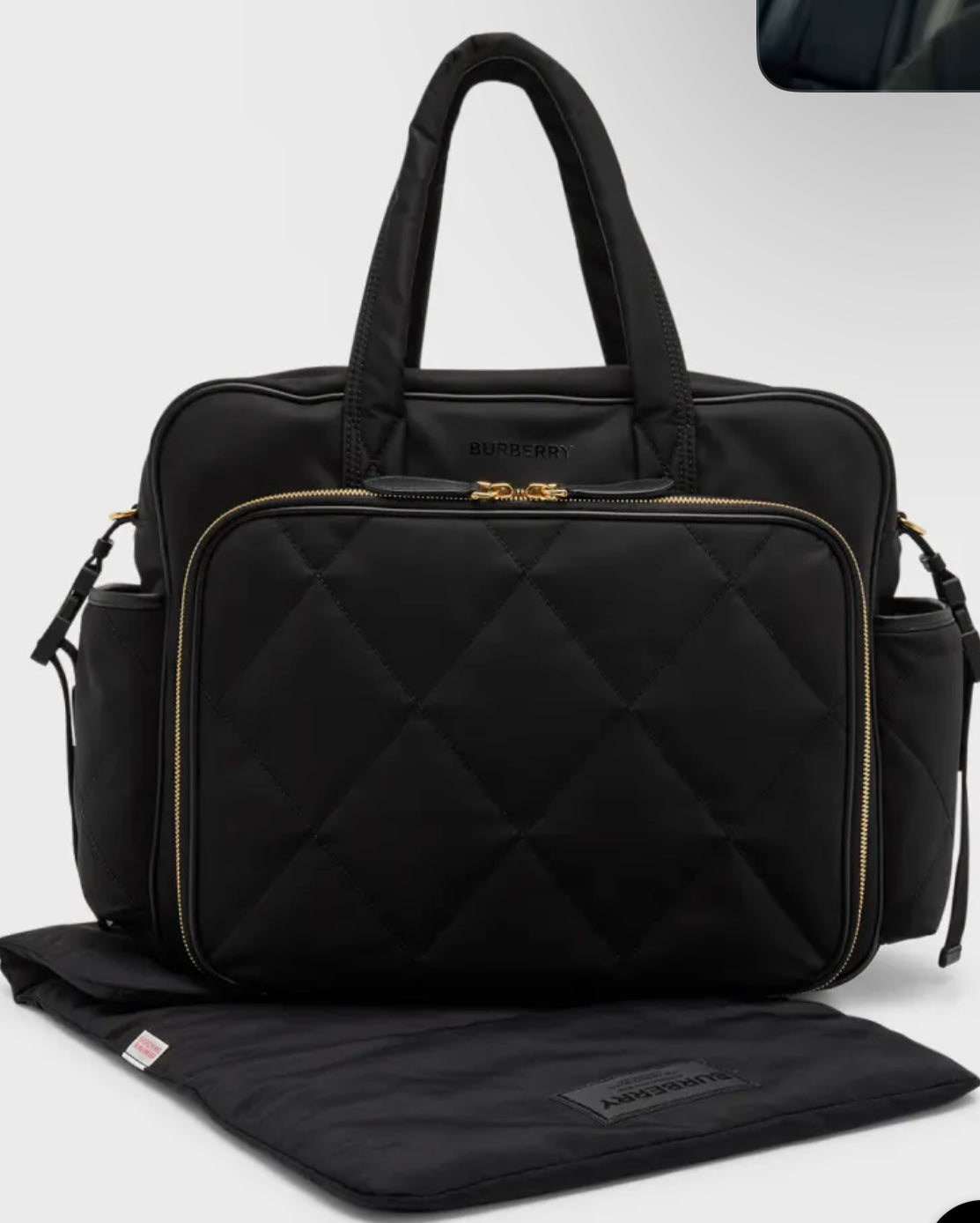 Burberry diaper bag black