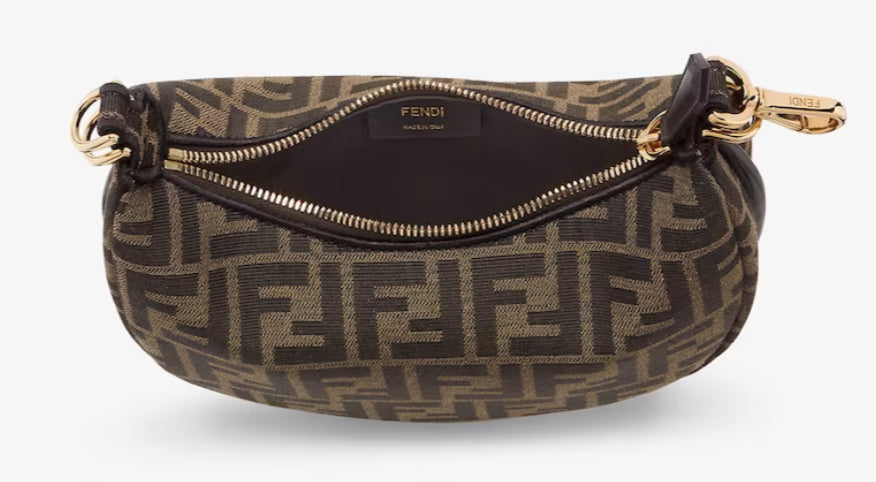 Fendigraphy Mini
Brown FF jacquard fabric mini bag