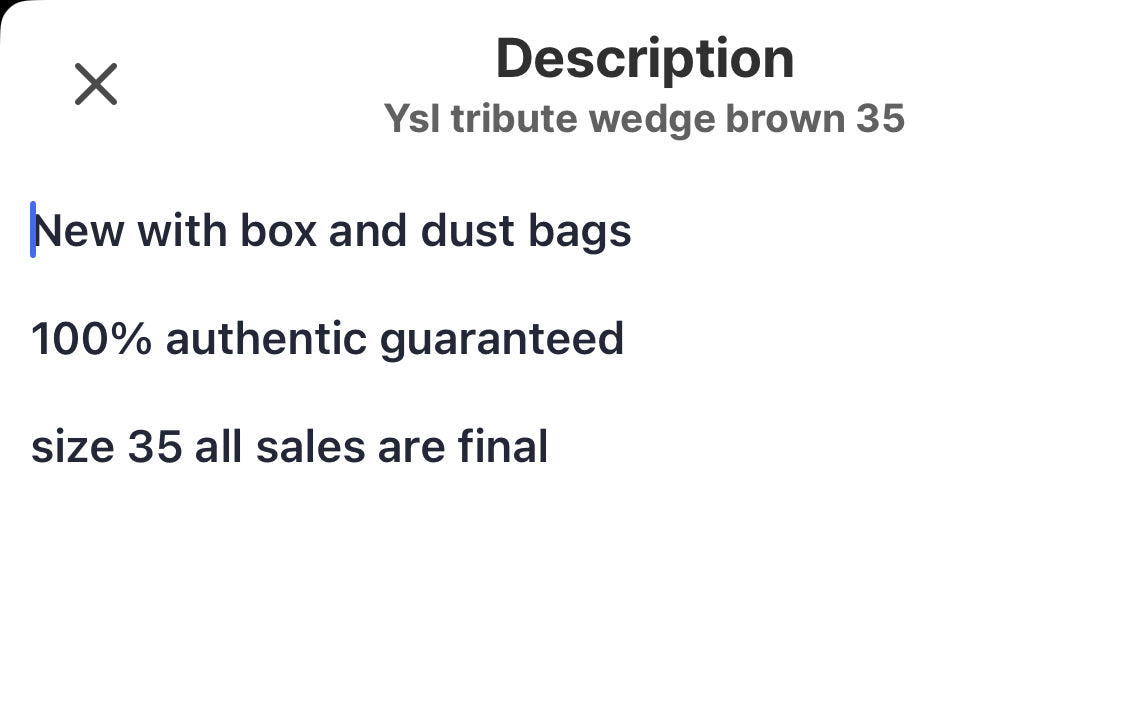 Ysl tribute wedge brown 35