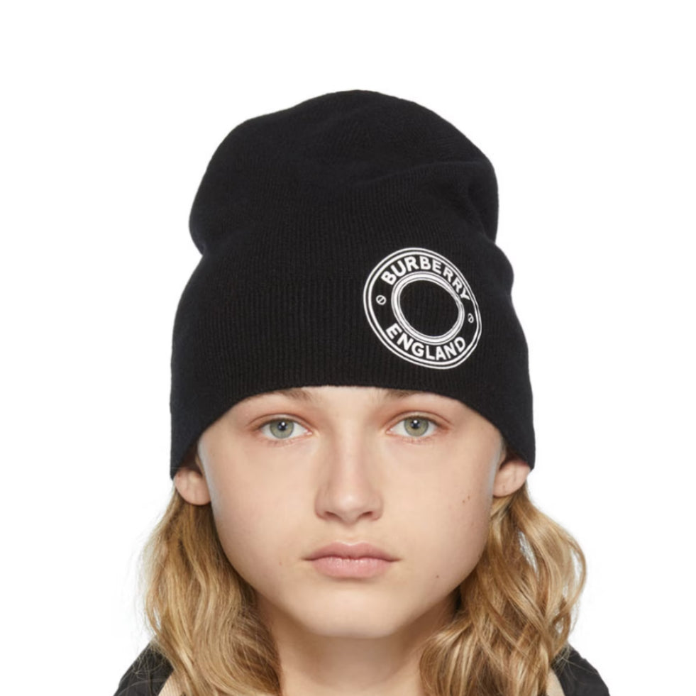 Burberry hat & gloves combo set black