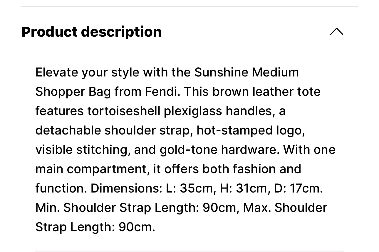 Fendi sunshine Medium tote brown