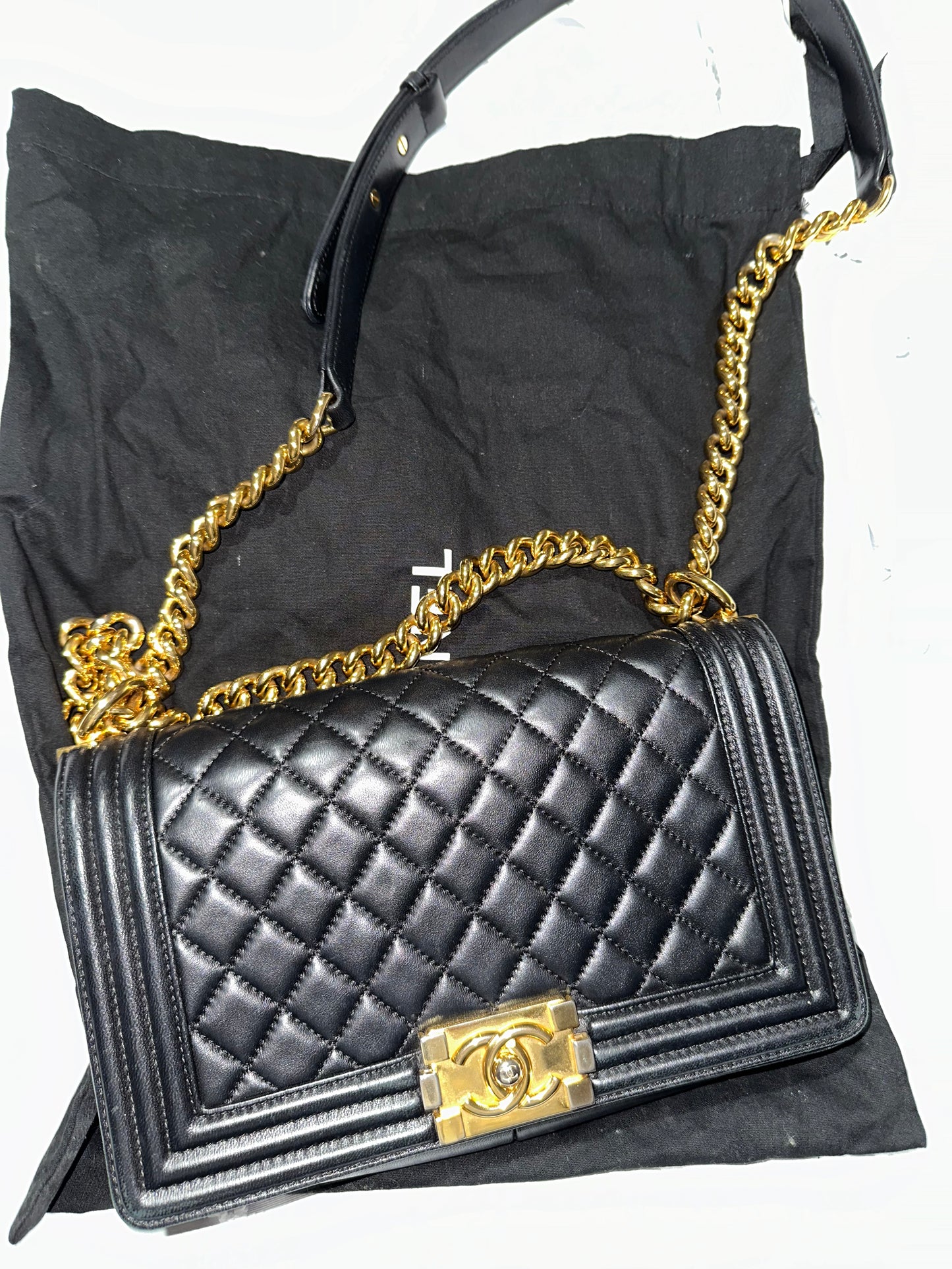 Balenciaga wallet on chain & chanel le boy balance