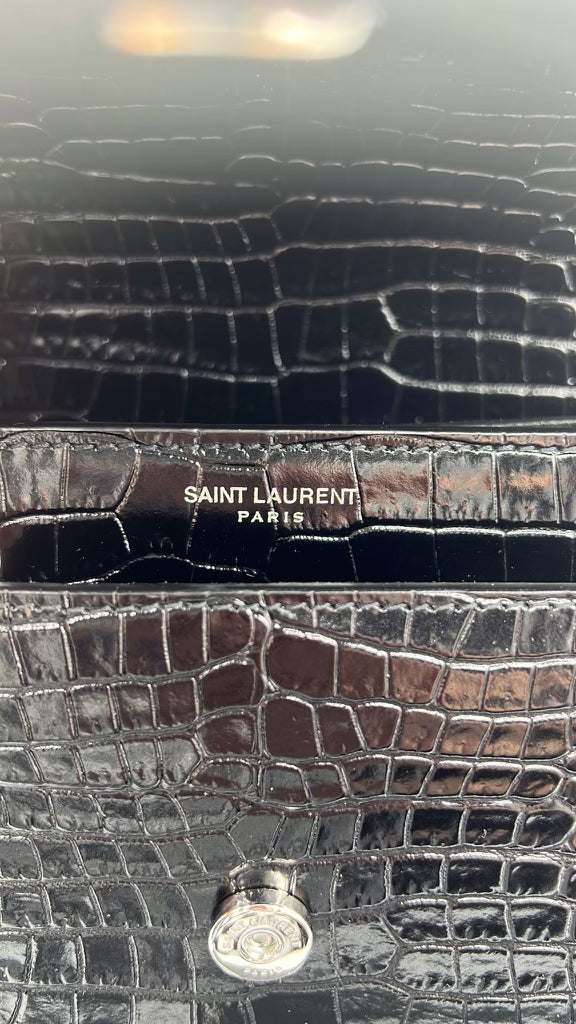 MEDIUM SUNSET CROCO STAMPED