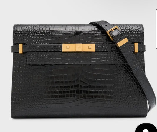 Ysl croco Medium Manhathan