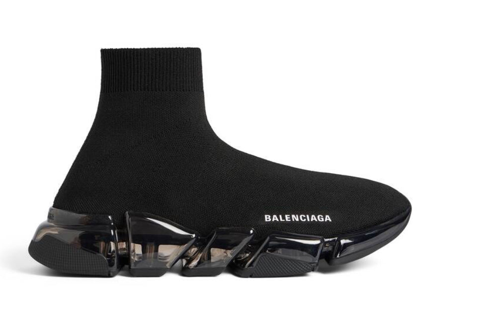 Women's Speed 2.0 Full Clear Sole Recycled Knit Sneaker in Black 39