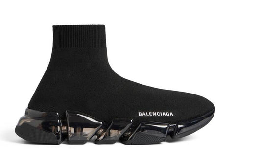 Women's Speed 2.0 Full Clear Sole Recycled Knit Sneaker in Black 39