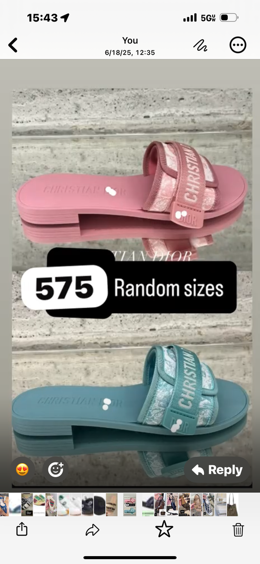 Dior pink slides 37