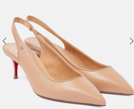 CL sporty kate beige sling back 55mm 41