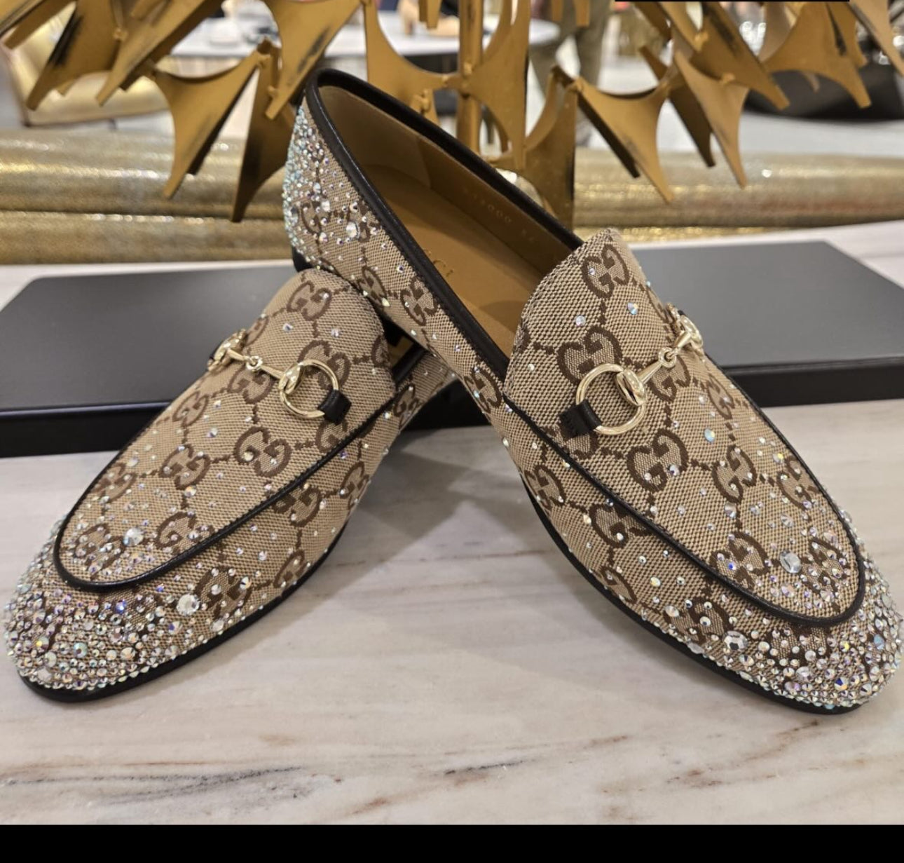 Gucci crystal loafers 38 balance