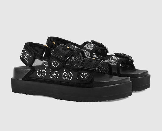 Gucci crystal sandals 41