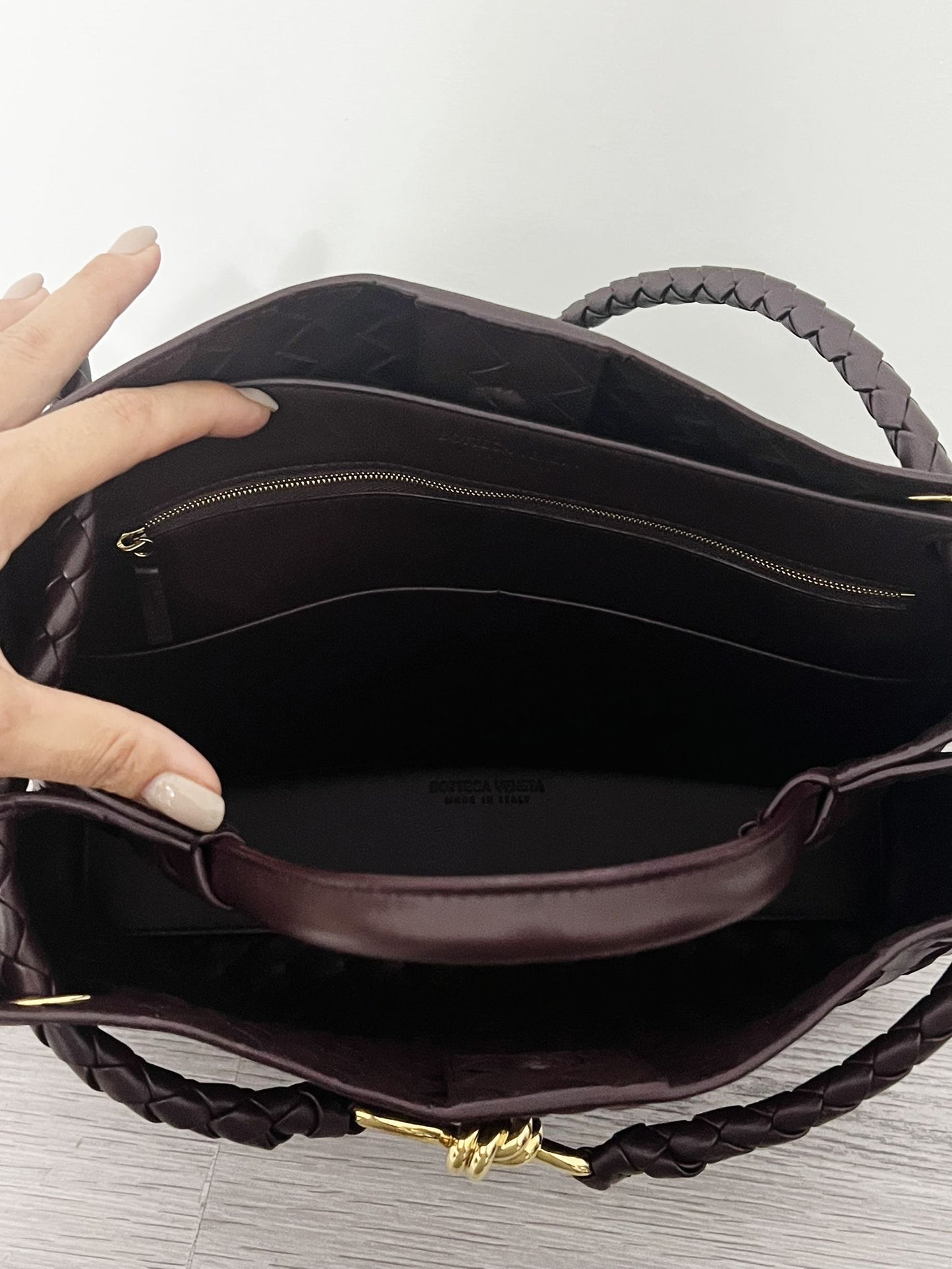 Bottega andiamo medium Dark Barolo - Partial payment