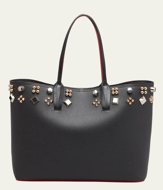 Cabata Empire Spike Studded Leather Tote Bag