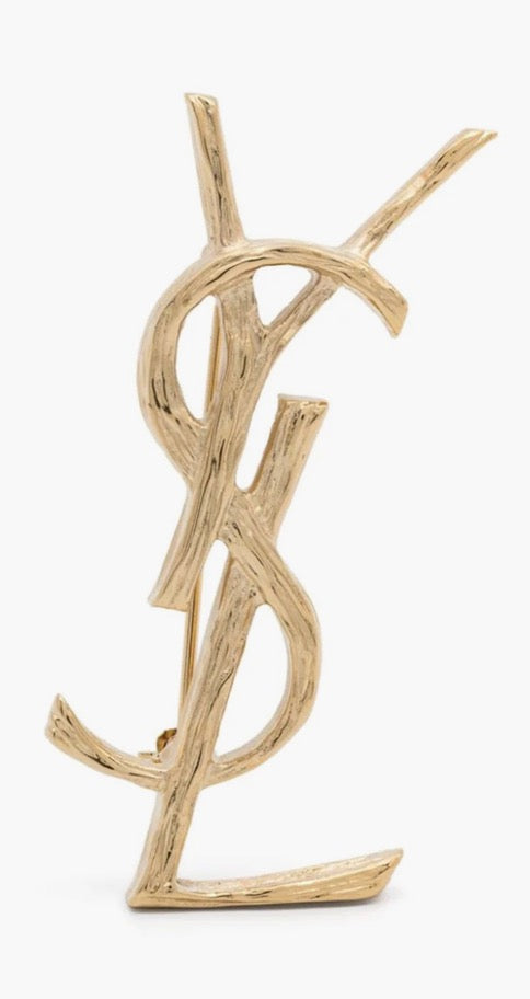 Ysl brooch & black Gucci hat M