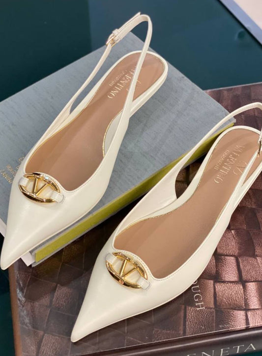 Valentino v logo moon ballerinas