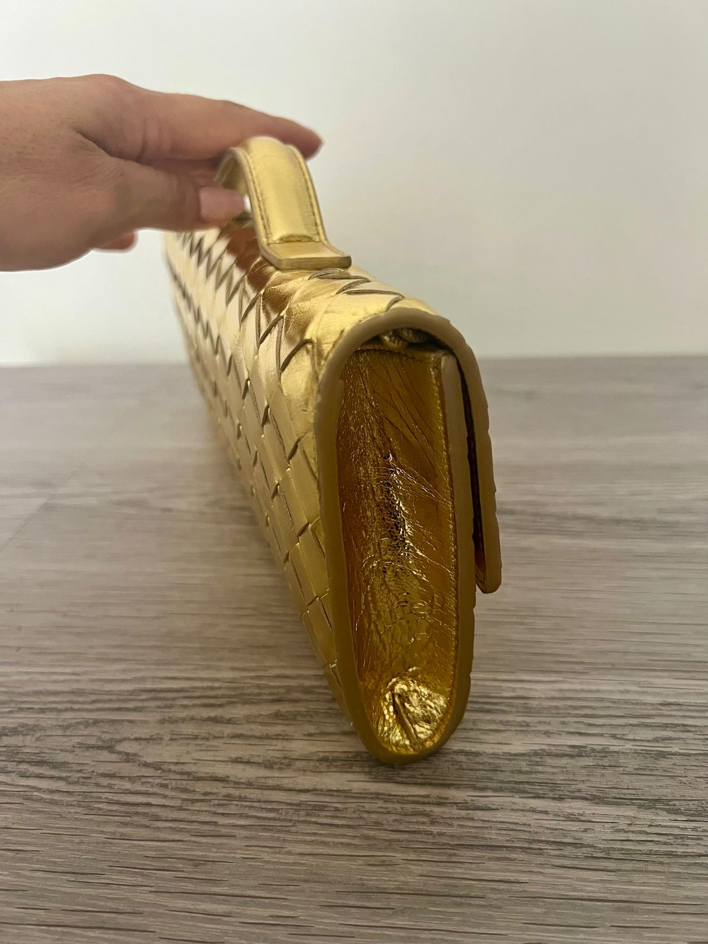 Bottega andiamo clutch gold