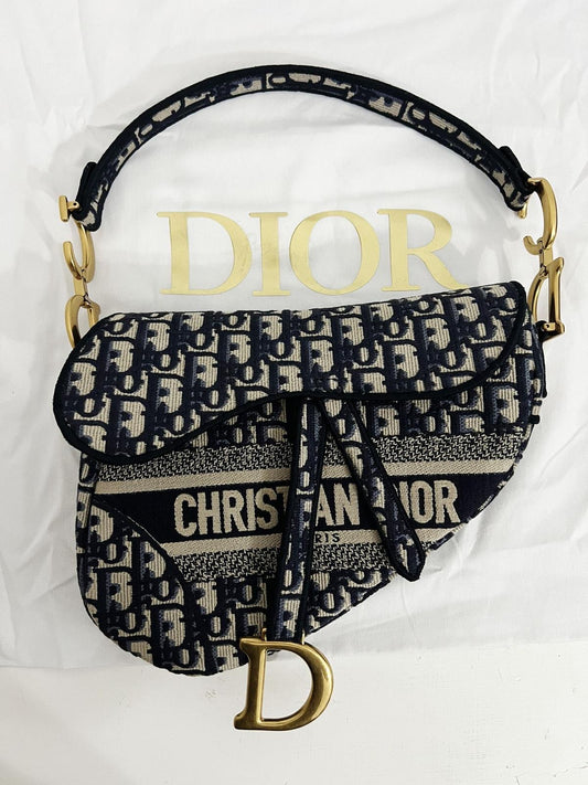 Dior saddle blue Oblique