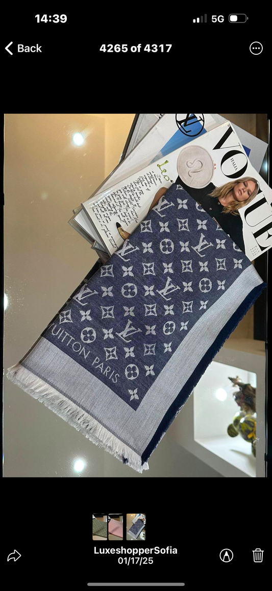 Lv shawl denim