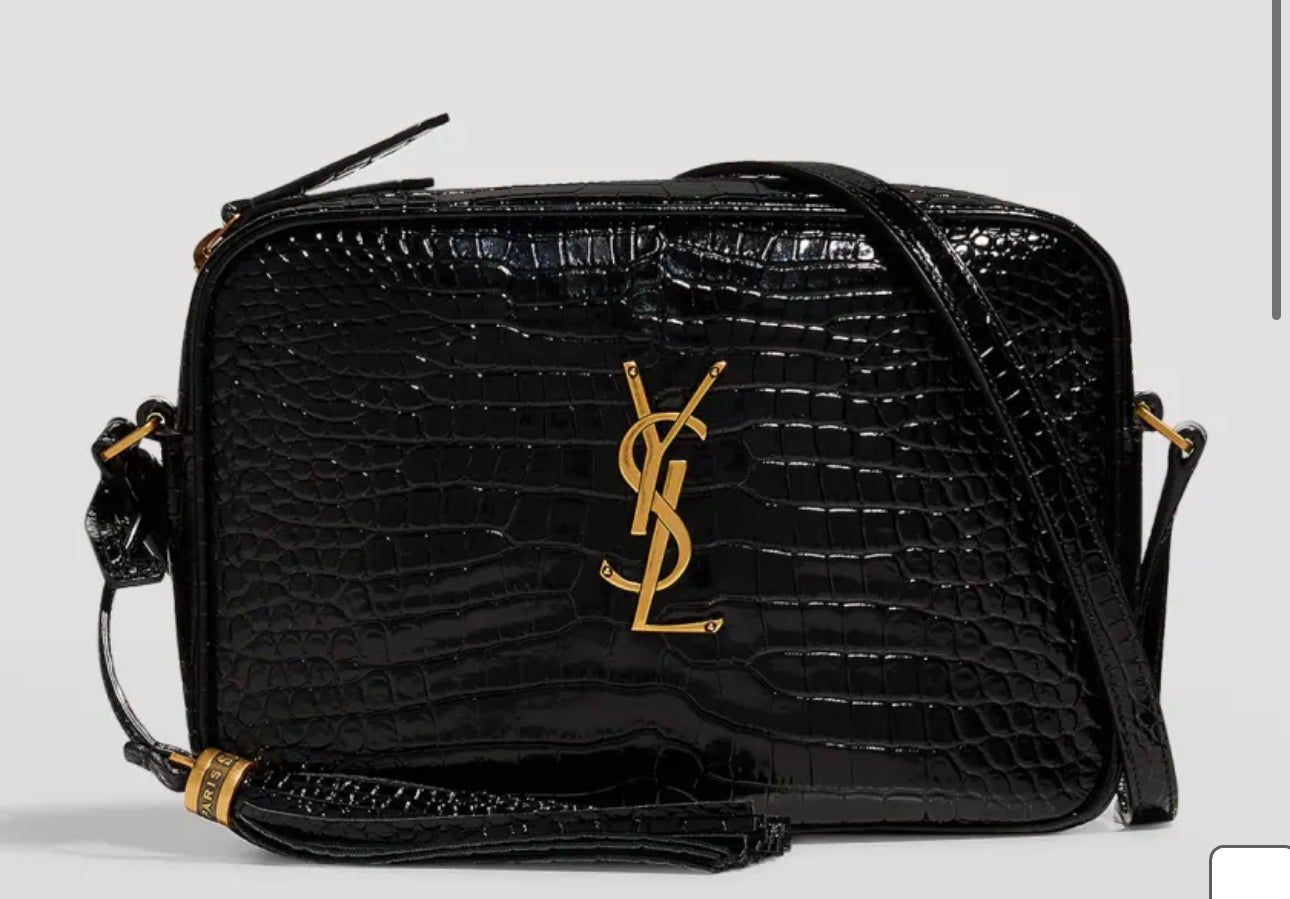 Saint laurent ysl lou camera croco bag