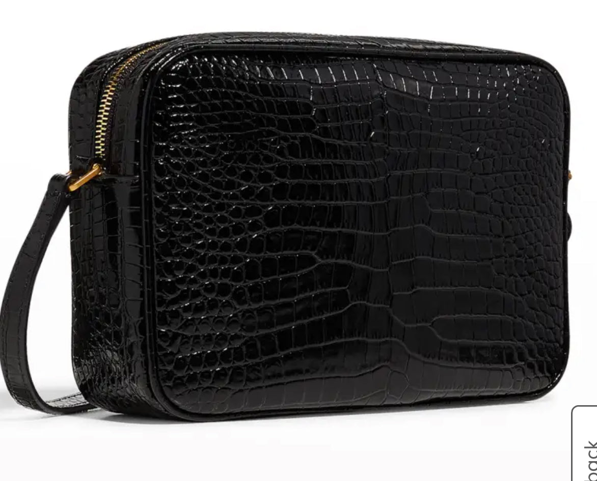 Saint laurent ysl lou camera croco bag
