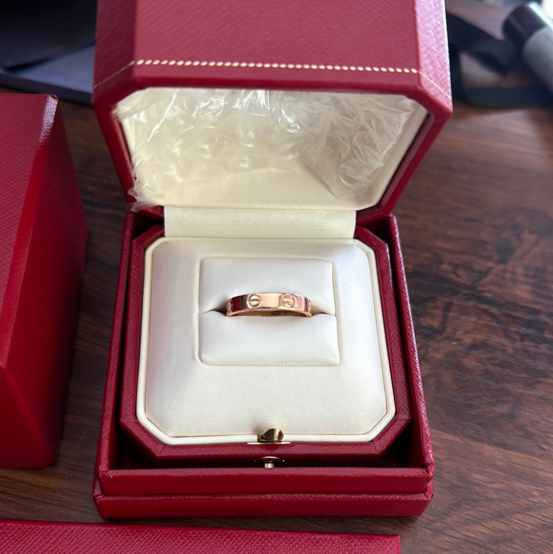 Cartier love ring rose gold 53