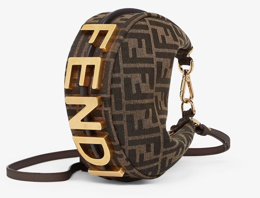 Fendigraphy Mini
Brown FF jacquard fabric mini bag