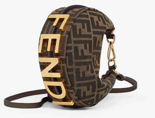 Fendigraphy Mini
Brown FF jacquard fabric mini bag