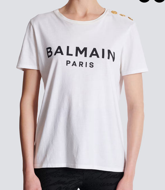 T-shirt with Balmain Paris print Large