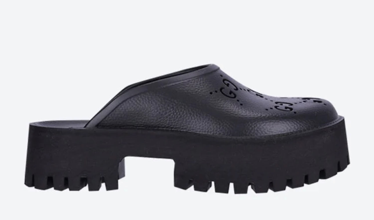 Lanvin curb sneakers & Gucci rubber mules