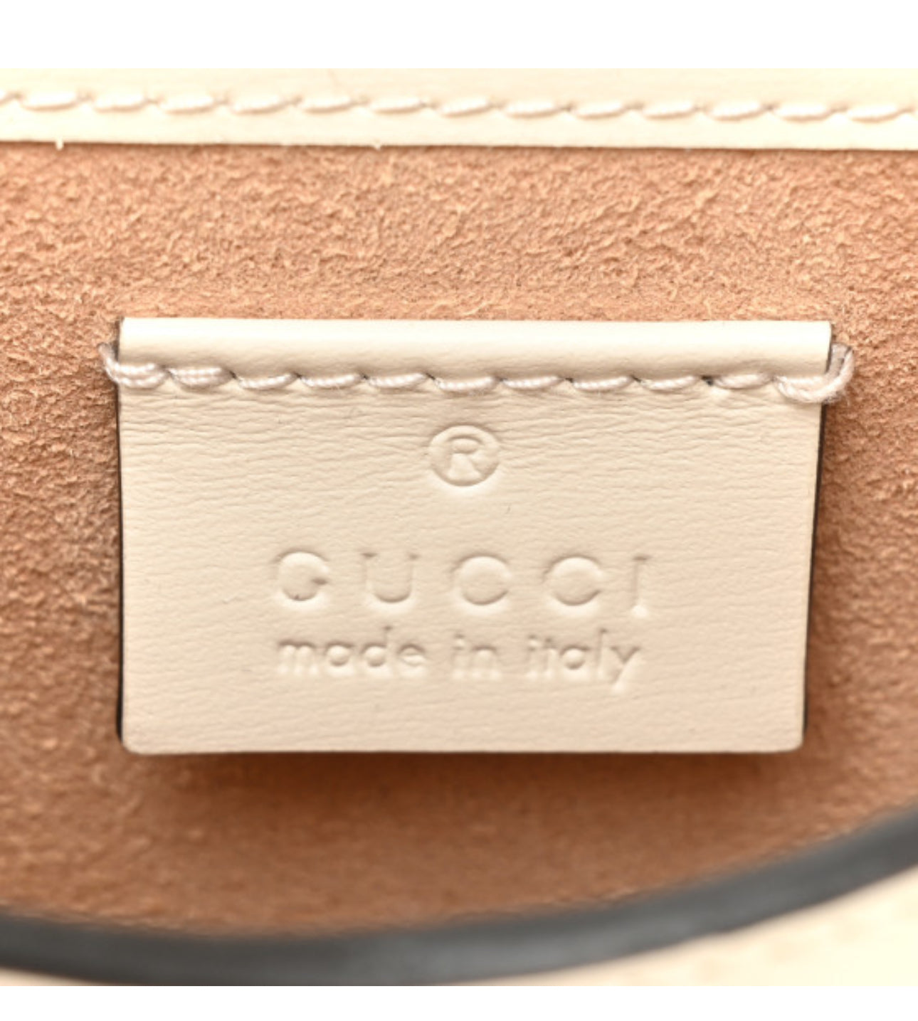 GUCCI
Boarded Plutone Calfskin Mini Horsebit 1955 Crossbody Bag White