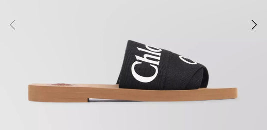 Chloe woody slides pink & black 39