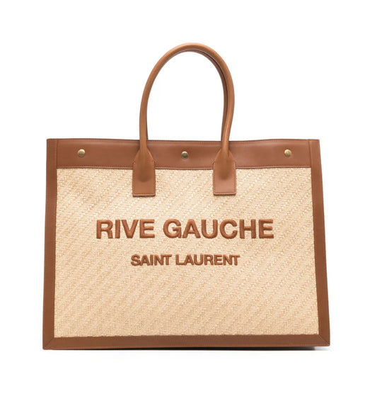 Ysl Rive Gauche tote raffia