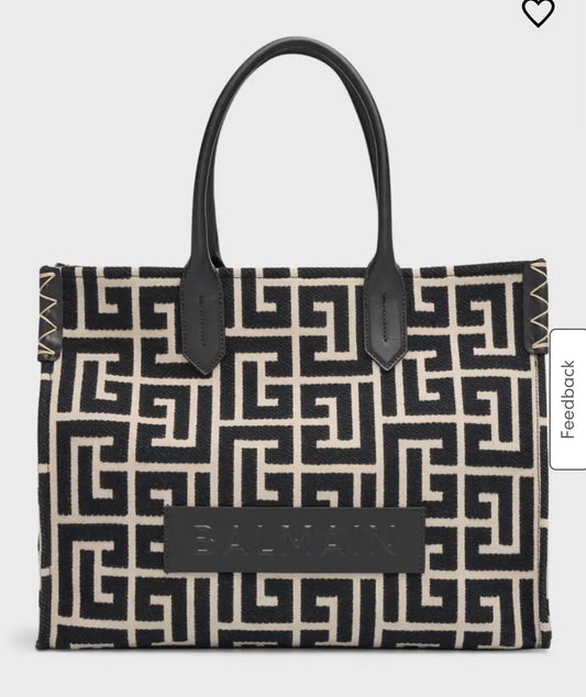 Balmain
B Army Medium Shopper Tote Bag in Monogram Jacquard new