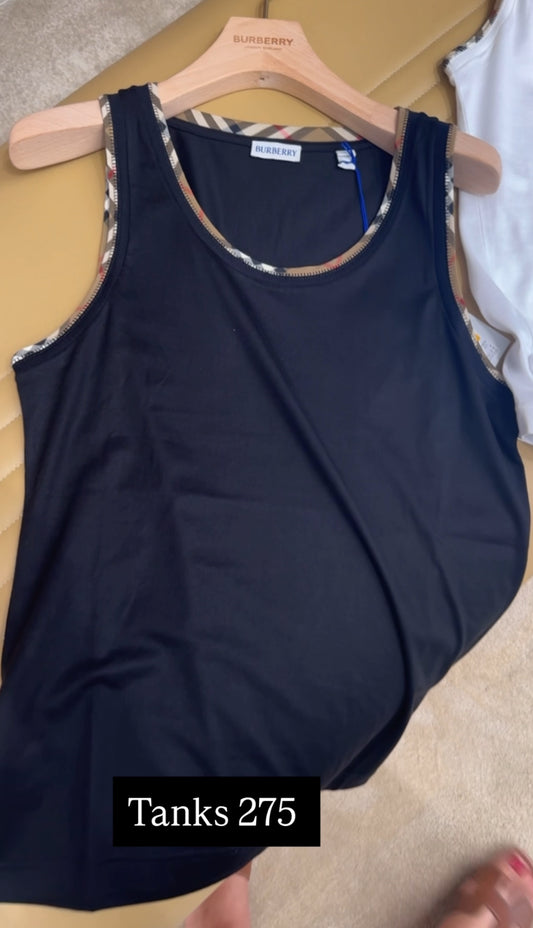 Burberry black Tank top & t shirt XL
