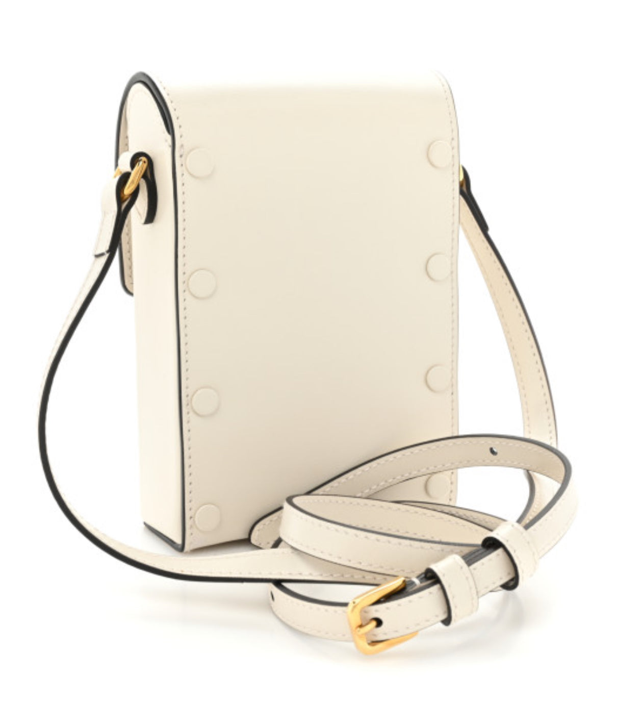 GUCCI
Boarded Plutone Calfskin Mini Horsebit 1955 Crossbody Bag White