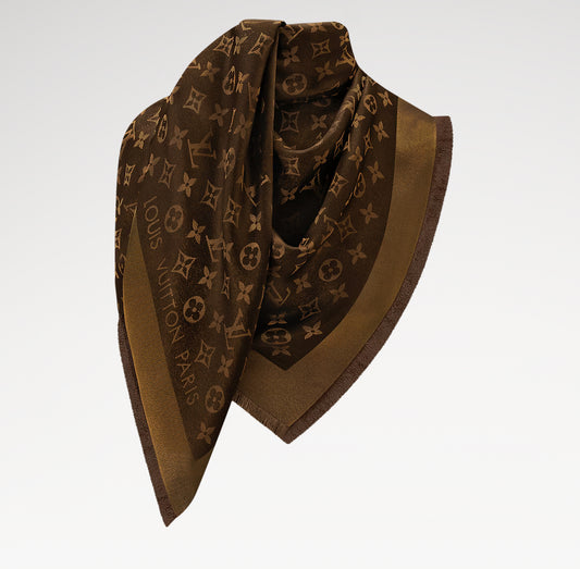 Lv shine brown scarf